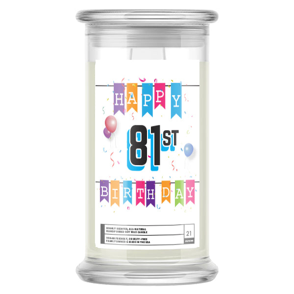 Happy 81st Birthday Candle