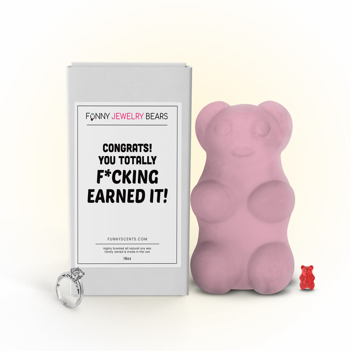 Congrats, You Totally F*cking Earned It! Funny Jewelry Bear Wax Melts
