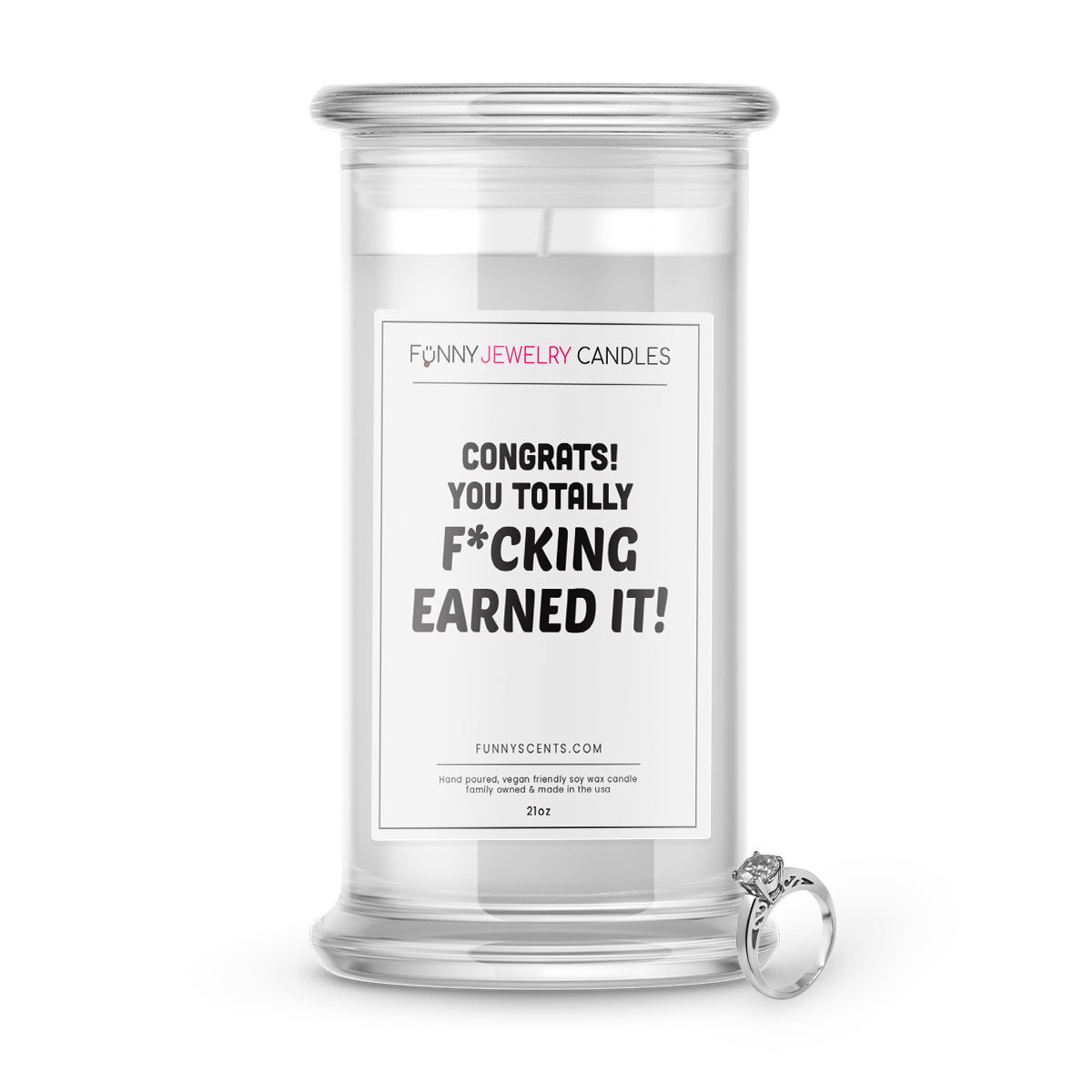 Congrats, You Totally F*cking Earned It! Jewelry Funny Candles