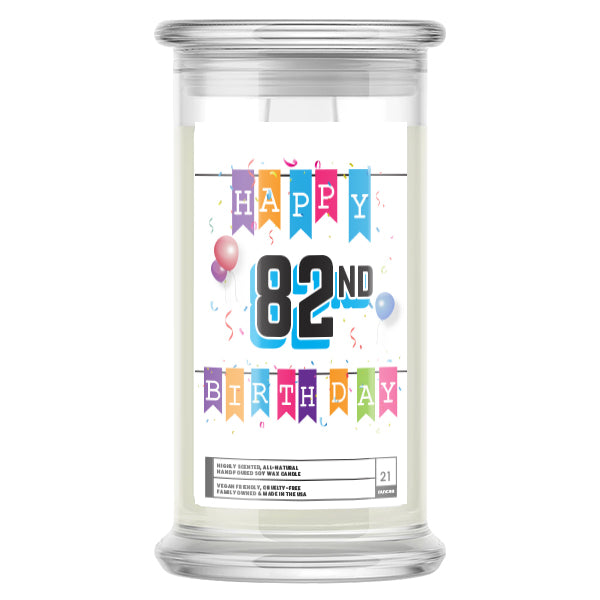 Happy 82nd Birthday Candle