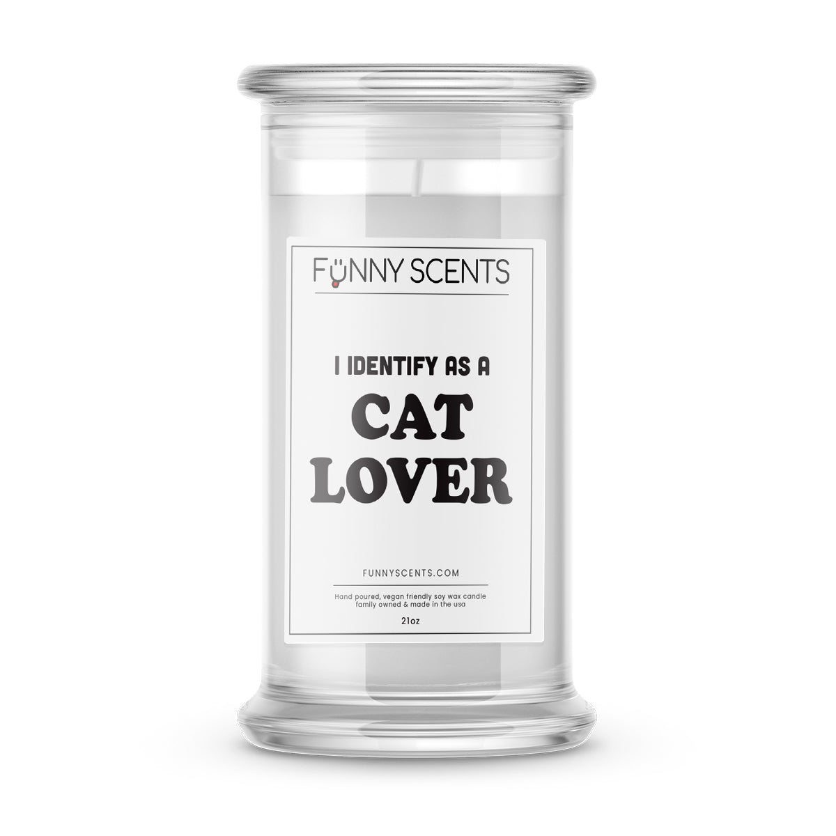 I Identify As a Cat Lover Funny Candles