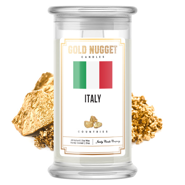 Italy Countries Gold Nugget Candles