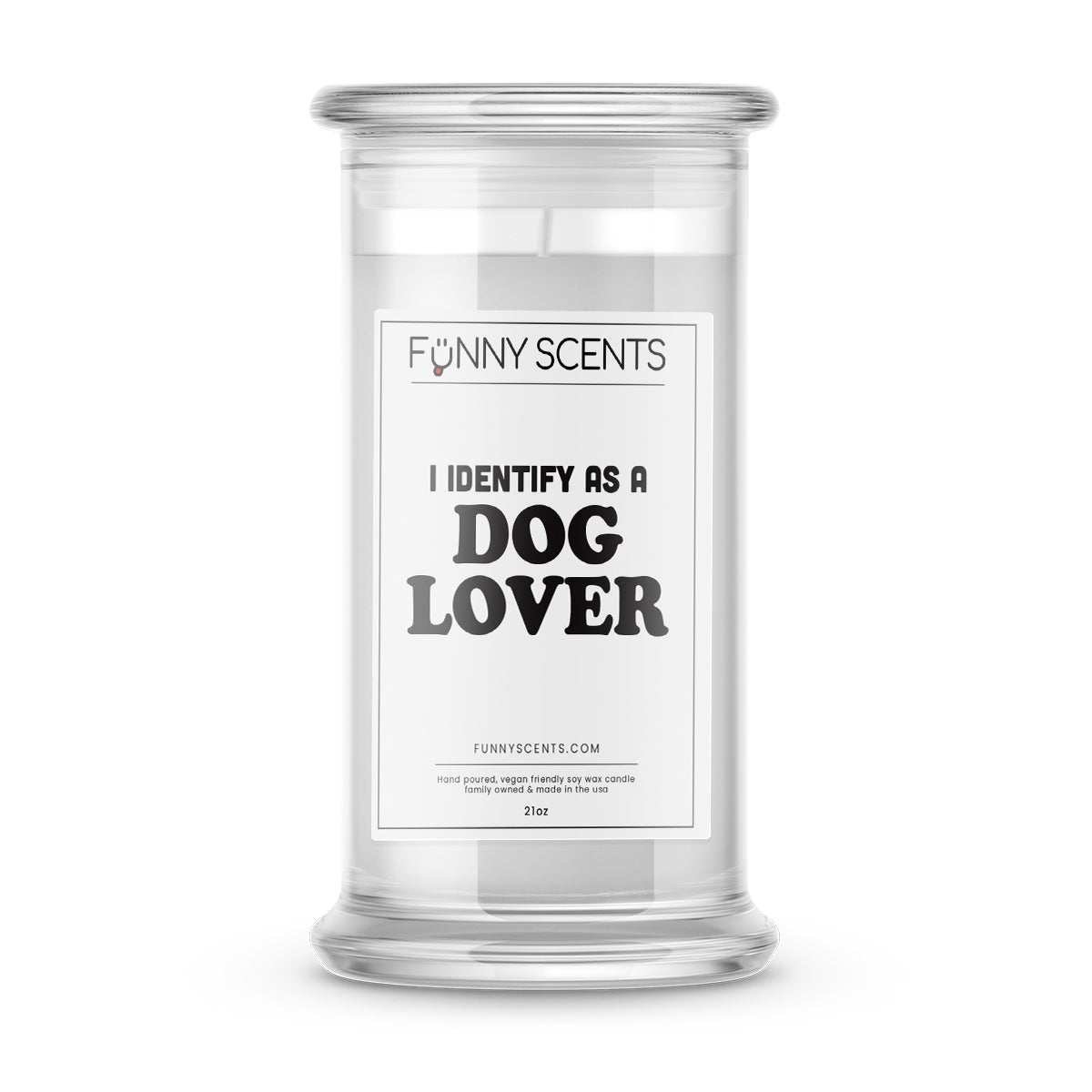 I Identify As a Dog Lover Funny Candles