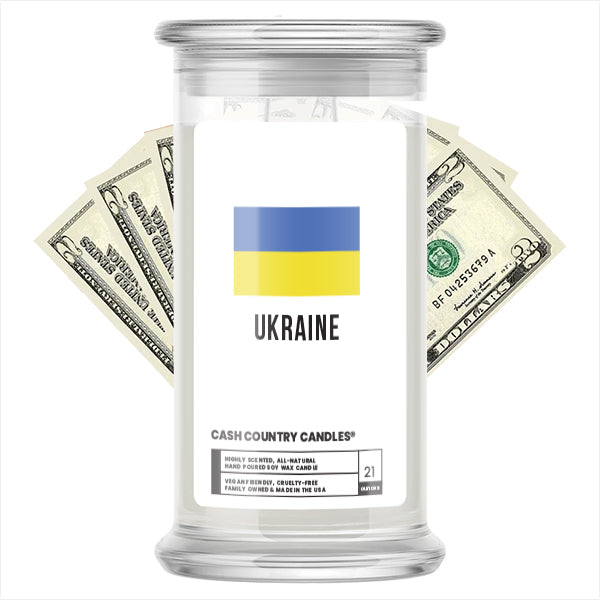 ukraine country cash candle
