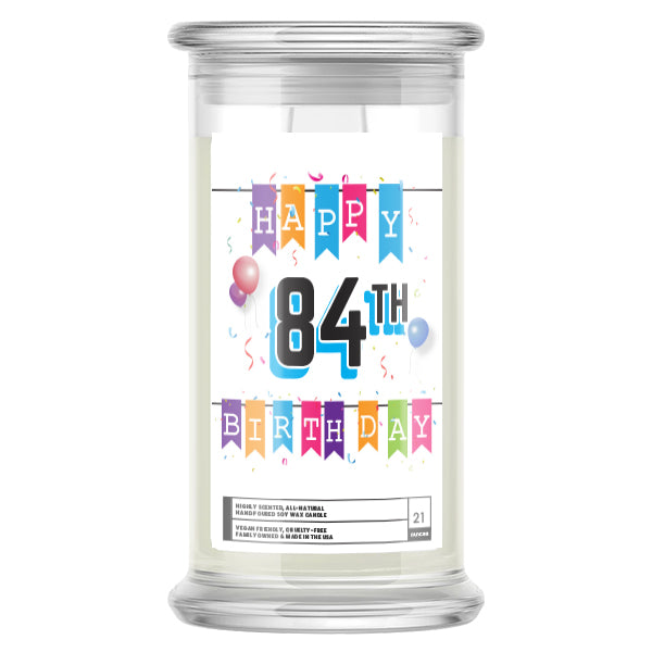 Happy 84th Birthday Candle