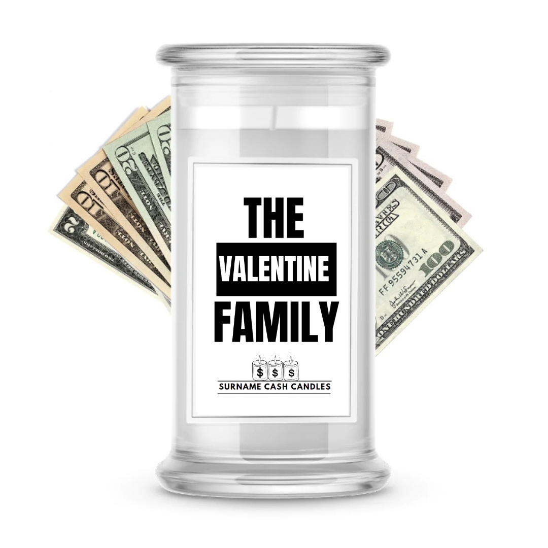 The Valentine Family | Surname Cash Candles