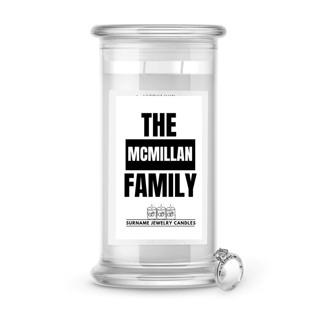 The Mcmillan Family | Surname Jewelry Candles