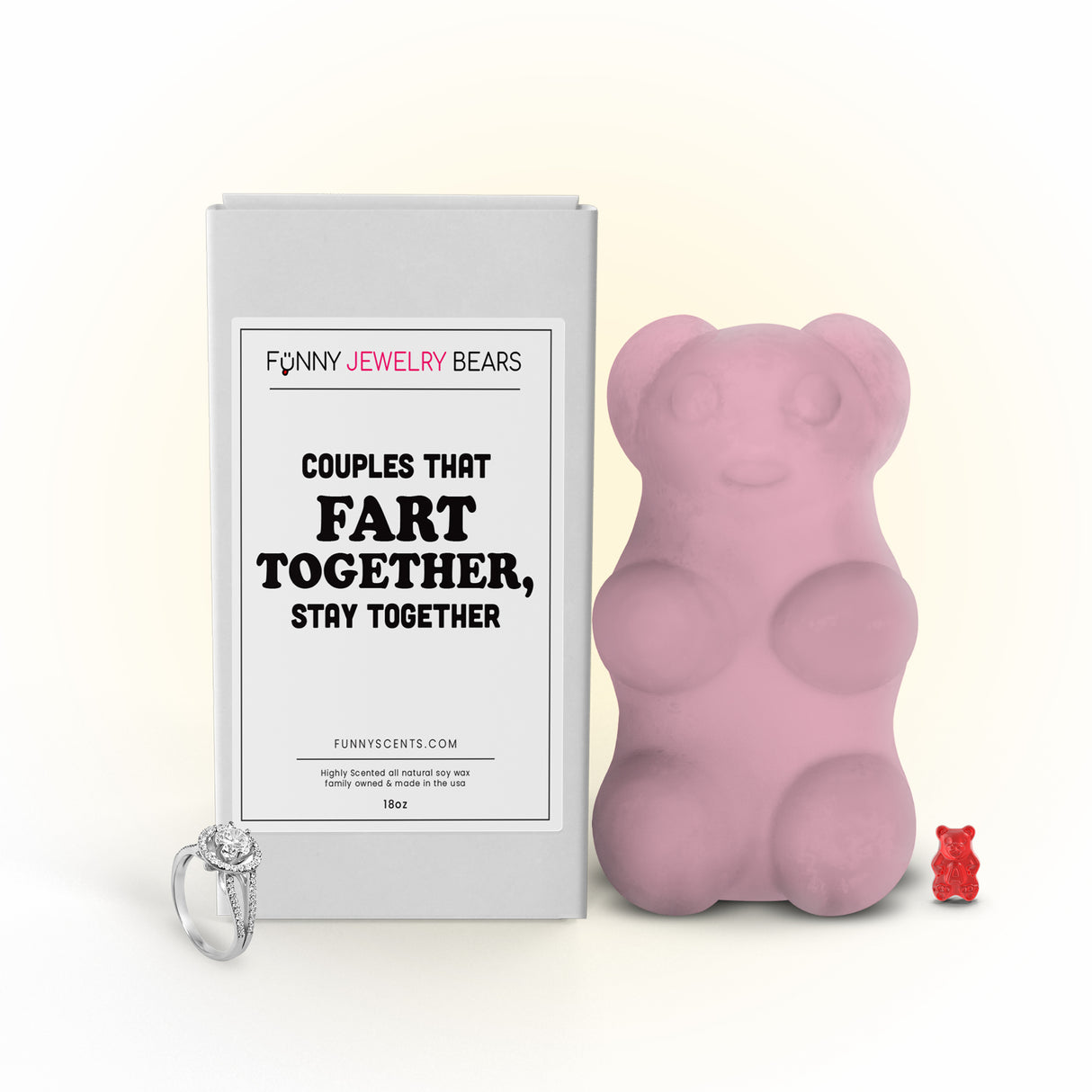 Couples That Fart Together, Stay Together Funny Jewelry Bear Wax Melts