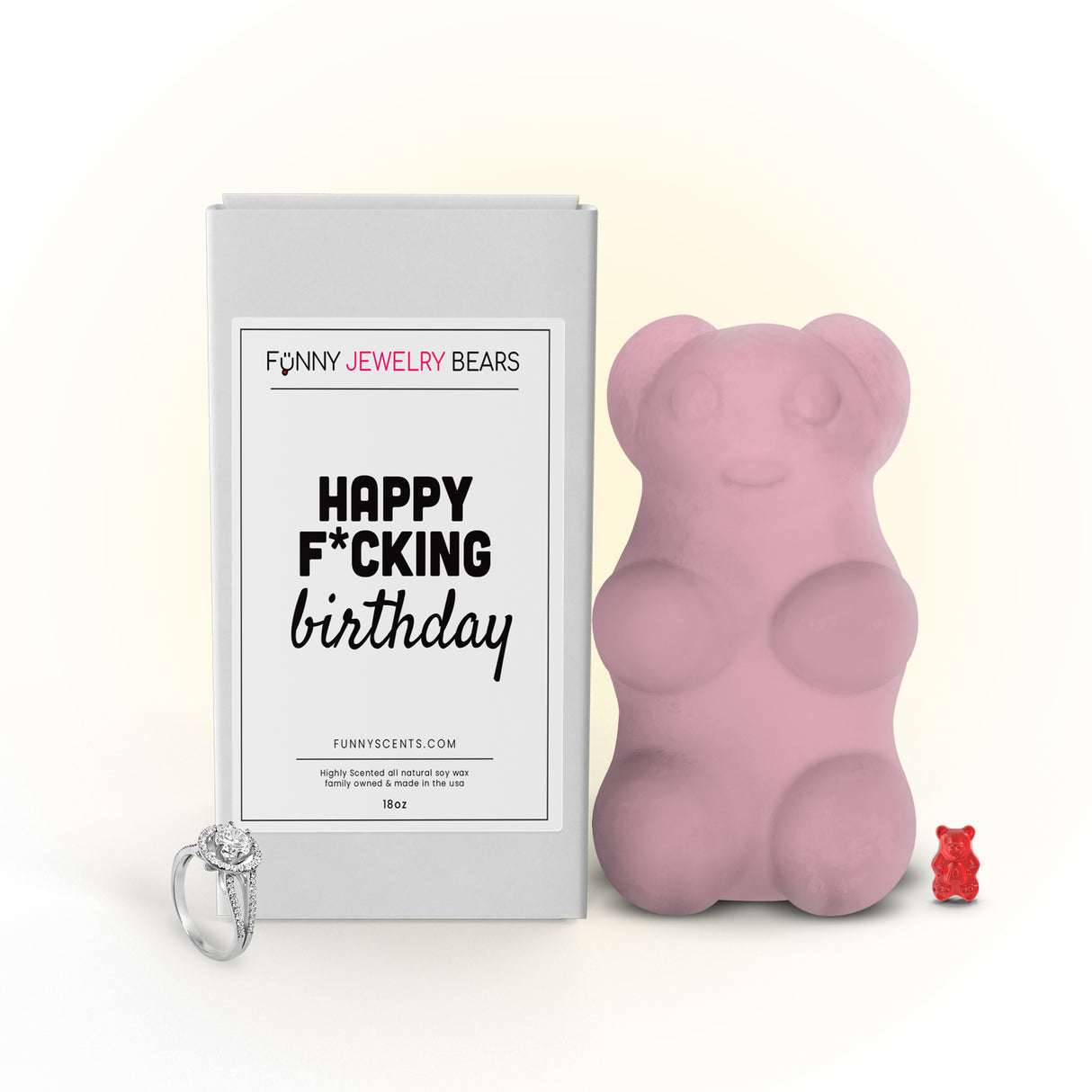Happy F*cking Birthday Funny Jewelry Bear Wax Melts