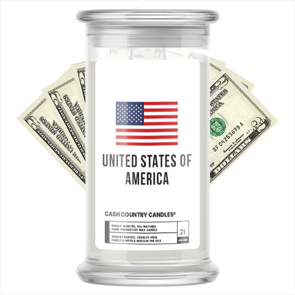 usa country flag cash candle