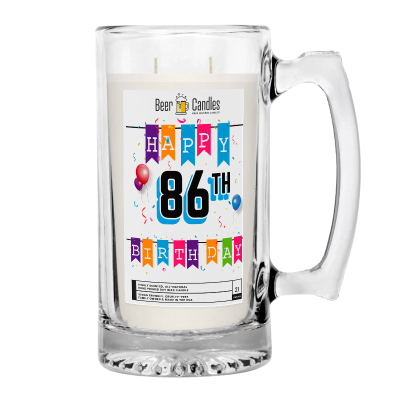 Happy 86th Birthday Beer Candle