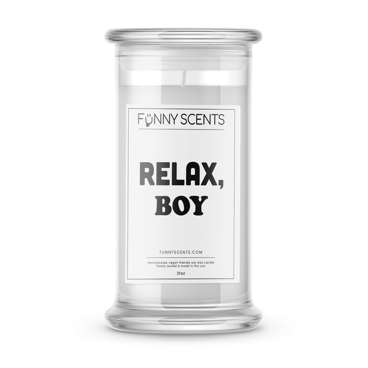 relax, boy funny candle