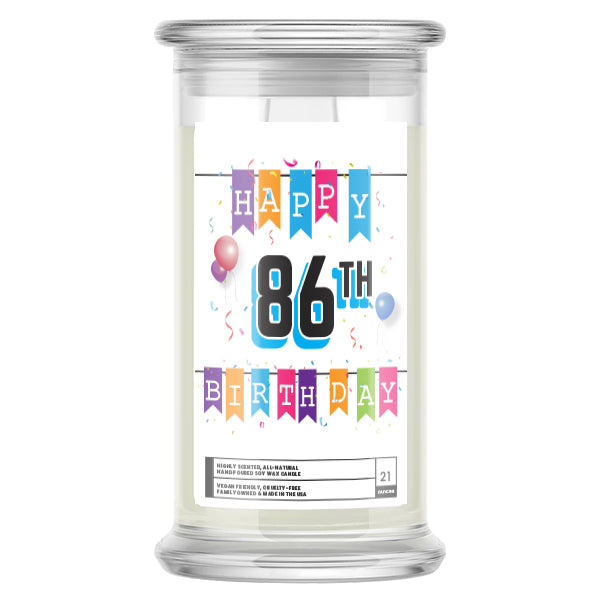 Happy 86th Birthday Candle