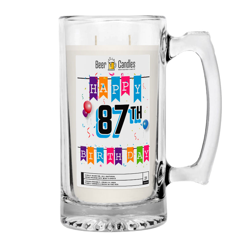 Happy 87th Birthday Beer Candle