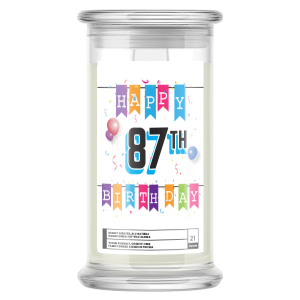 Happy 87th Birthday Candle