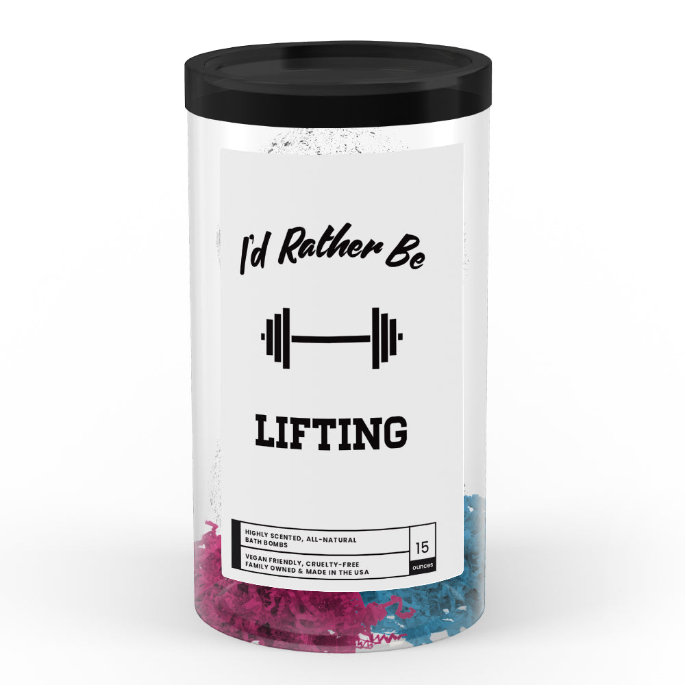 I'd rather be Lifting Bath Bombs