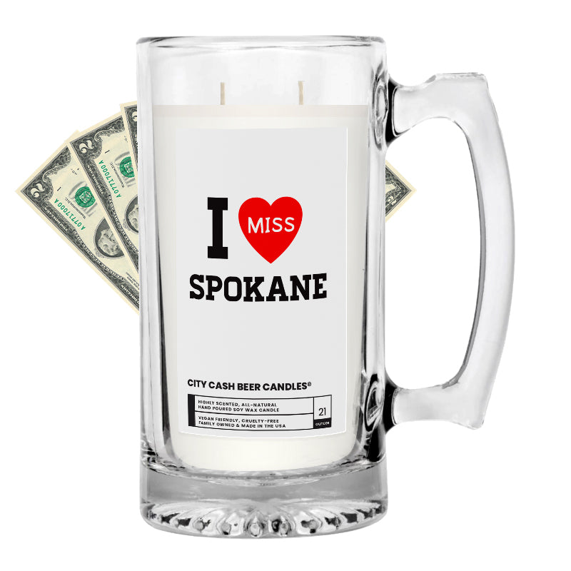 I miss Spokane City Cash Beer Candle