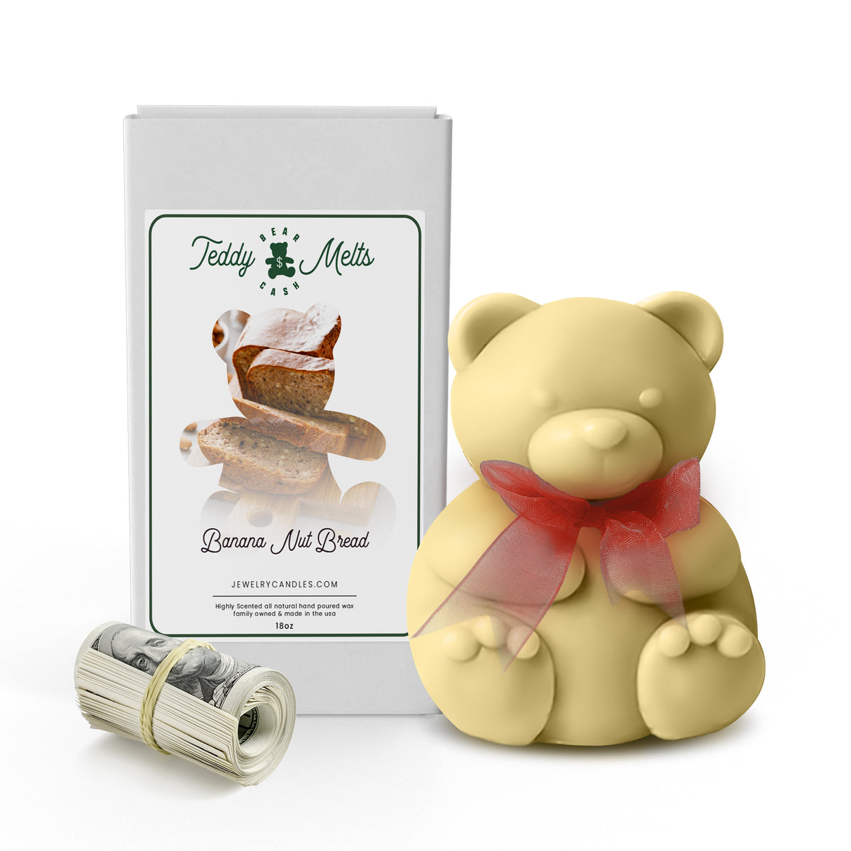 Banana Nut Bread Cash Money GIANT Teddy Bear Wax Melts