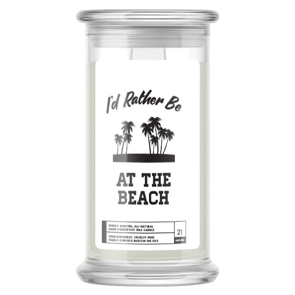 I'd rather be At The Beach Candles