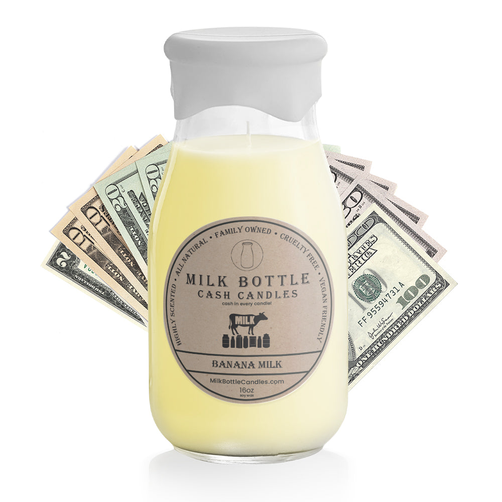 Banana Milk - Milk Bottle Cash Candles