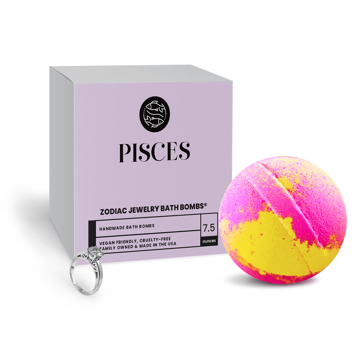 Pisces Zodiac Jewelry Bath Bomb