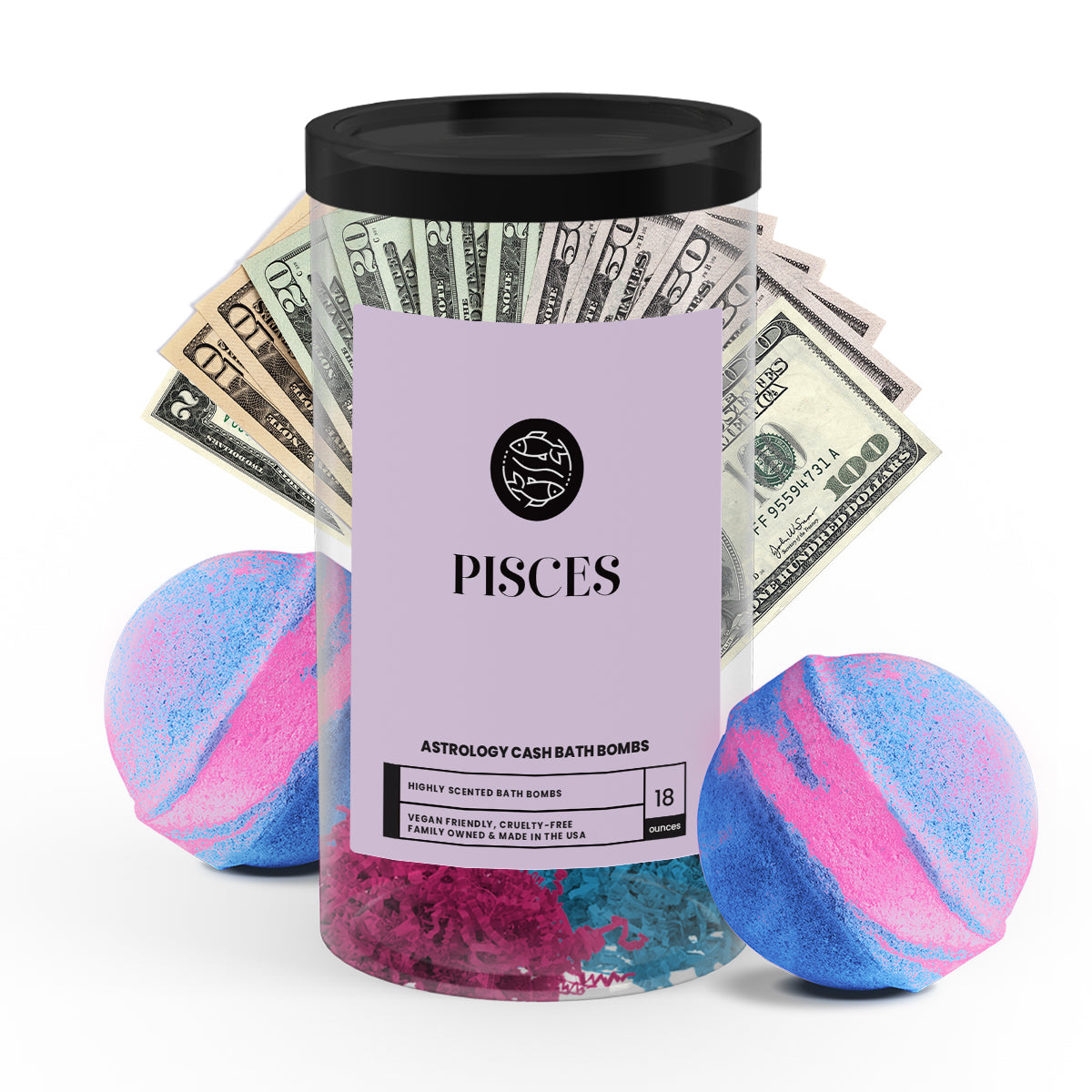 Pisces Astrology Cash Bath Bombs