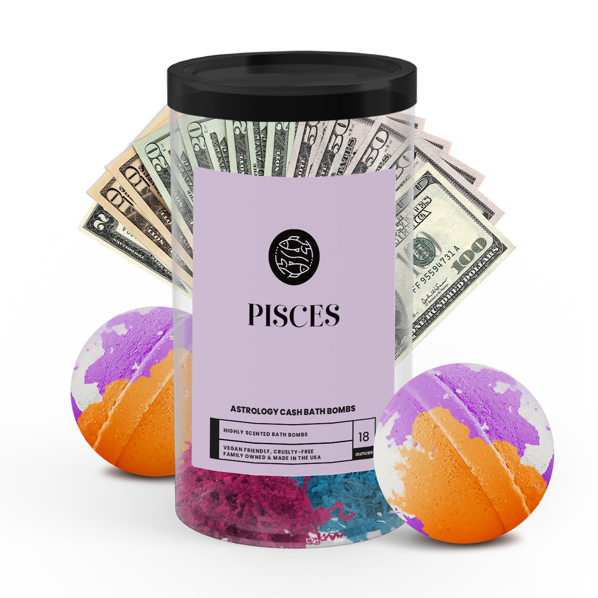 Pisces Astrology Cash Bath Bombs