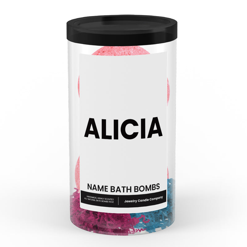 ALICIA Name Bath Bomb Tube