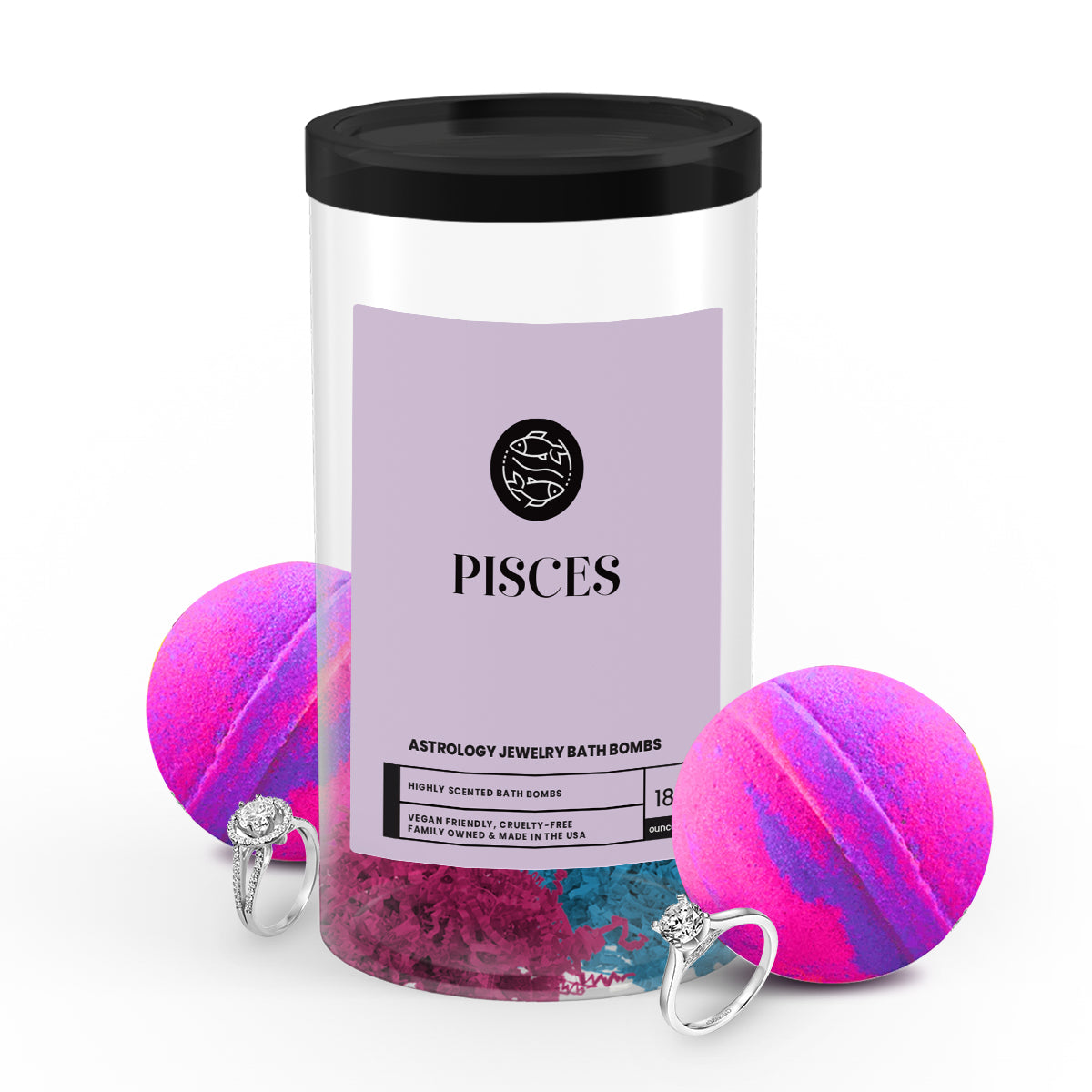 Pisces Astrology Jewelry Bath Bombs
