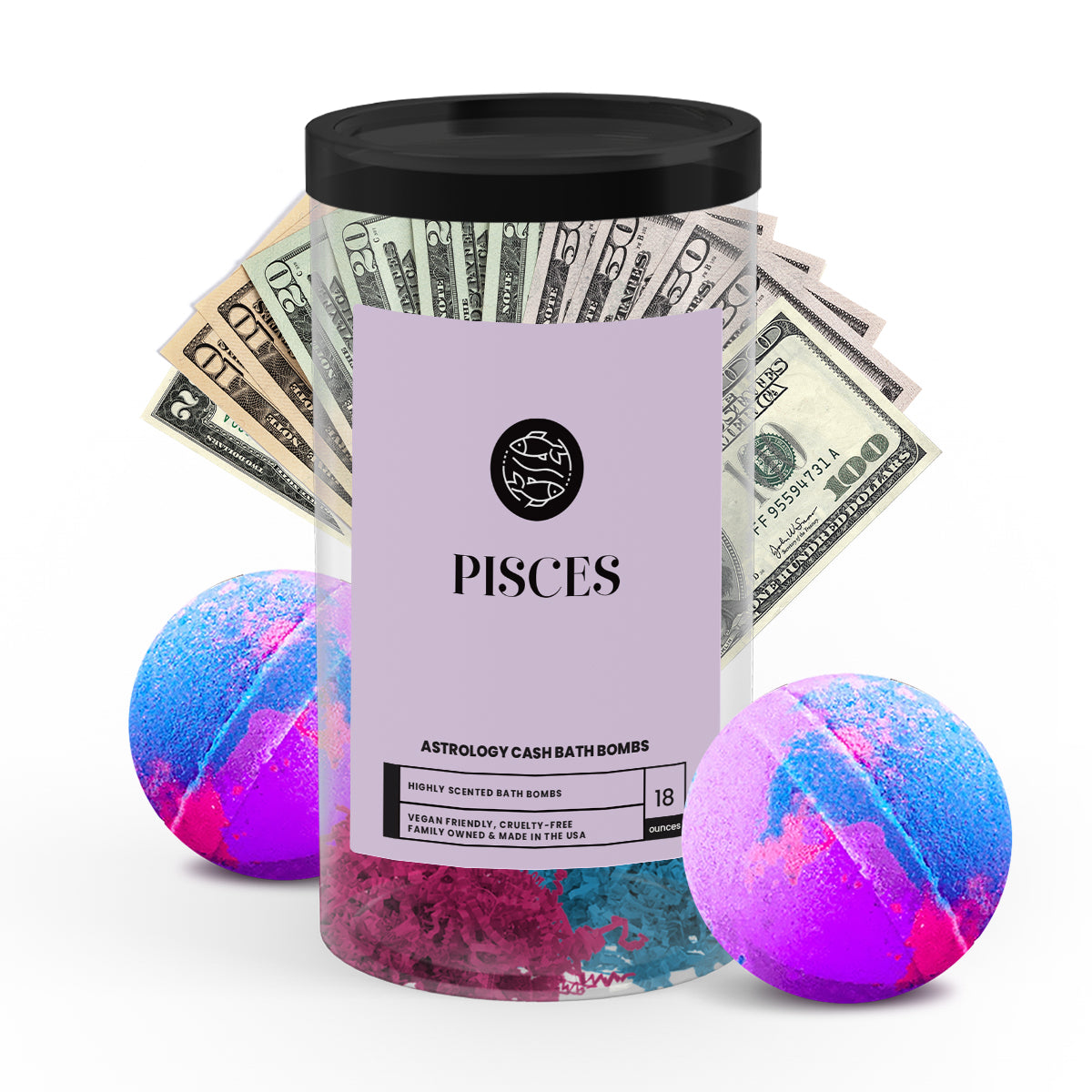 Pisces Astrology Cash Bath Bombs