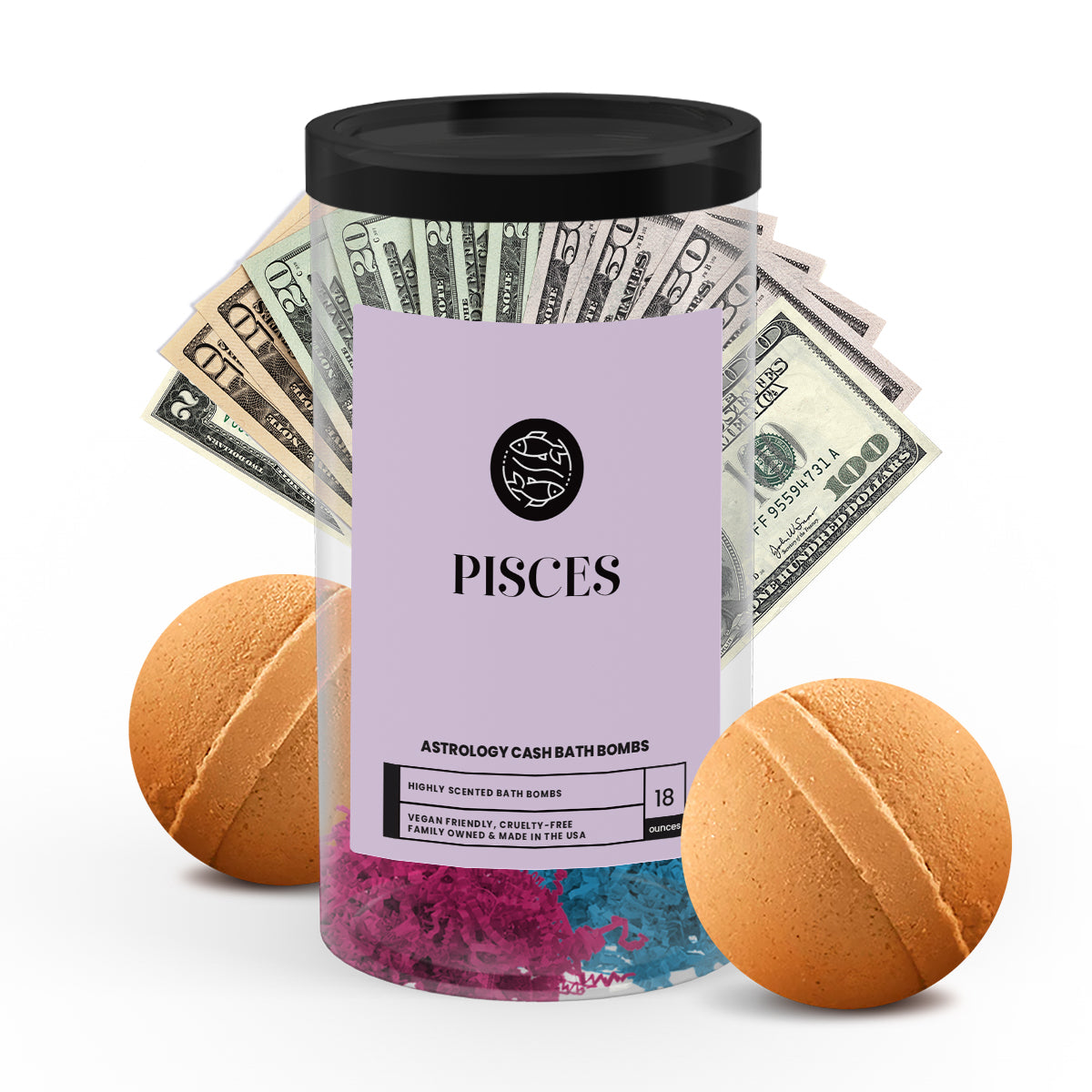 Pisces Astrology Cash Bath Bombs
