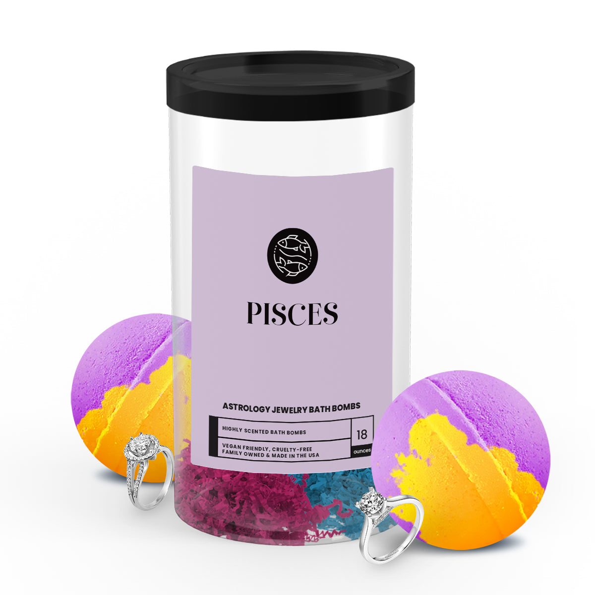 Pisces Astrology Jewelry Bath Bombs