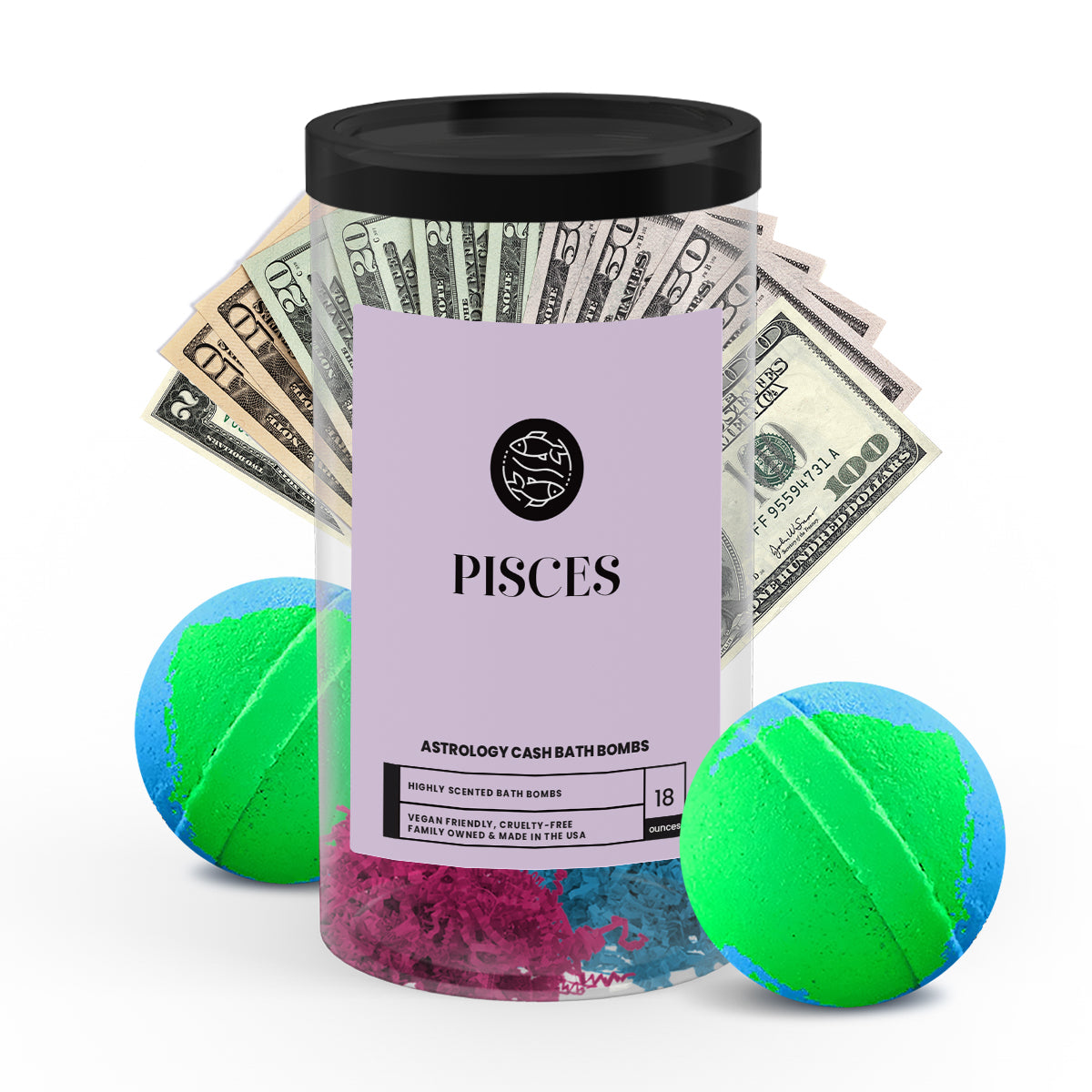 Pisces Astrology Cash Bath Bombs