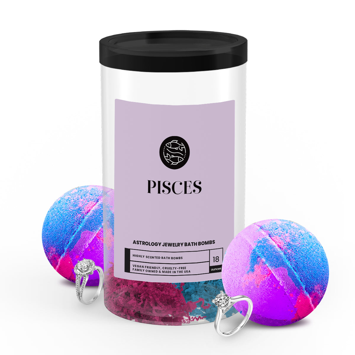 Pisces Astrology Jewelry Bath Bombs