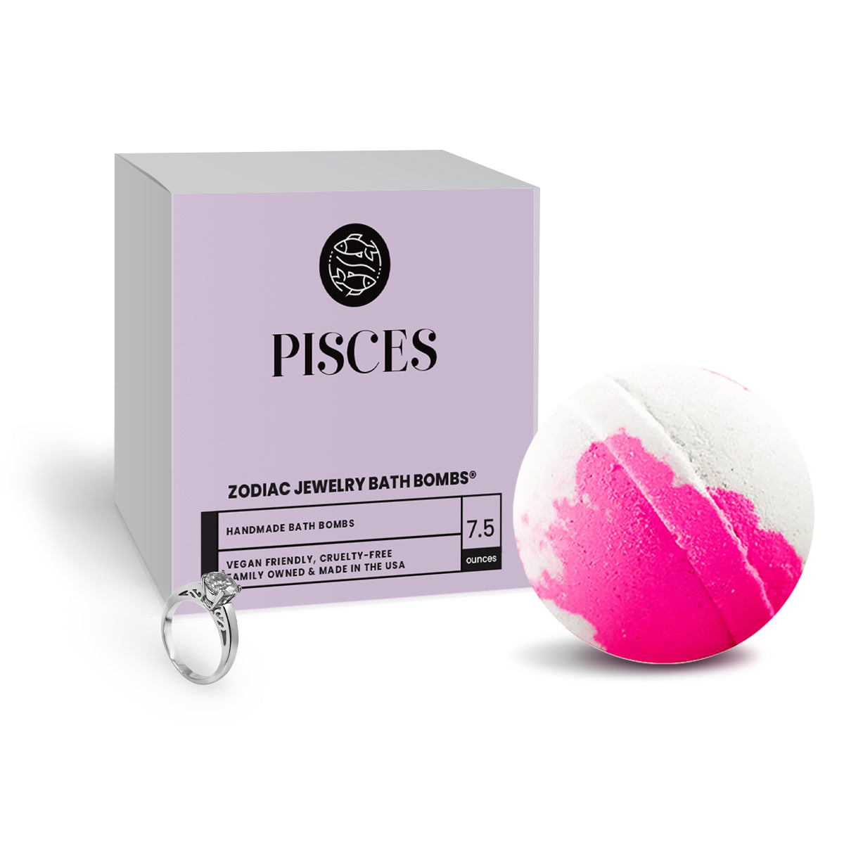 Pisces Zodiac Jewelry Bath Bomb