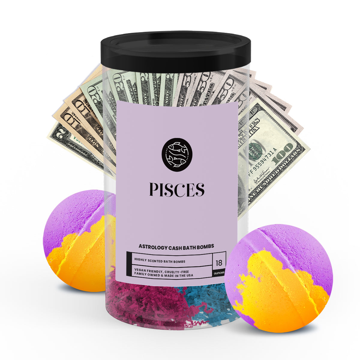 Pisces Astrology Cash Bath Bombs