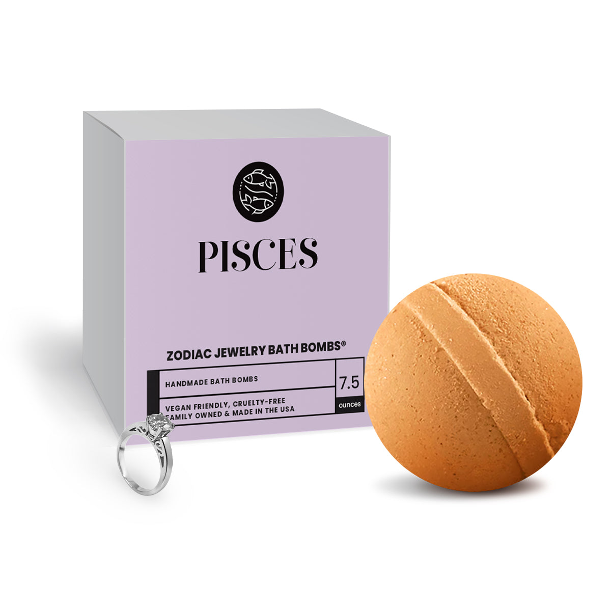 Pisces Zodiac Jewelry Bath Bomb
