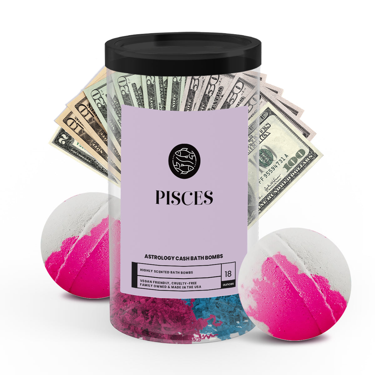 Pisces Astrology Cash Bath Bombs