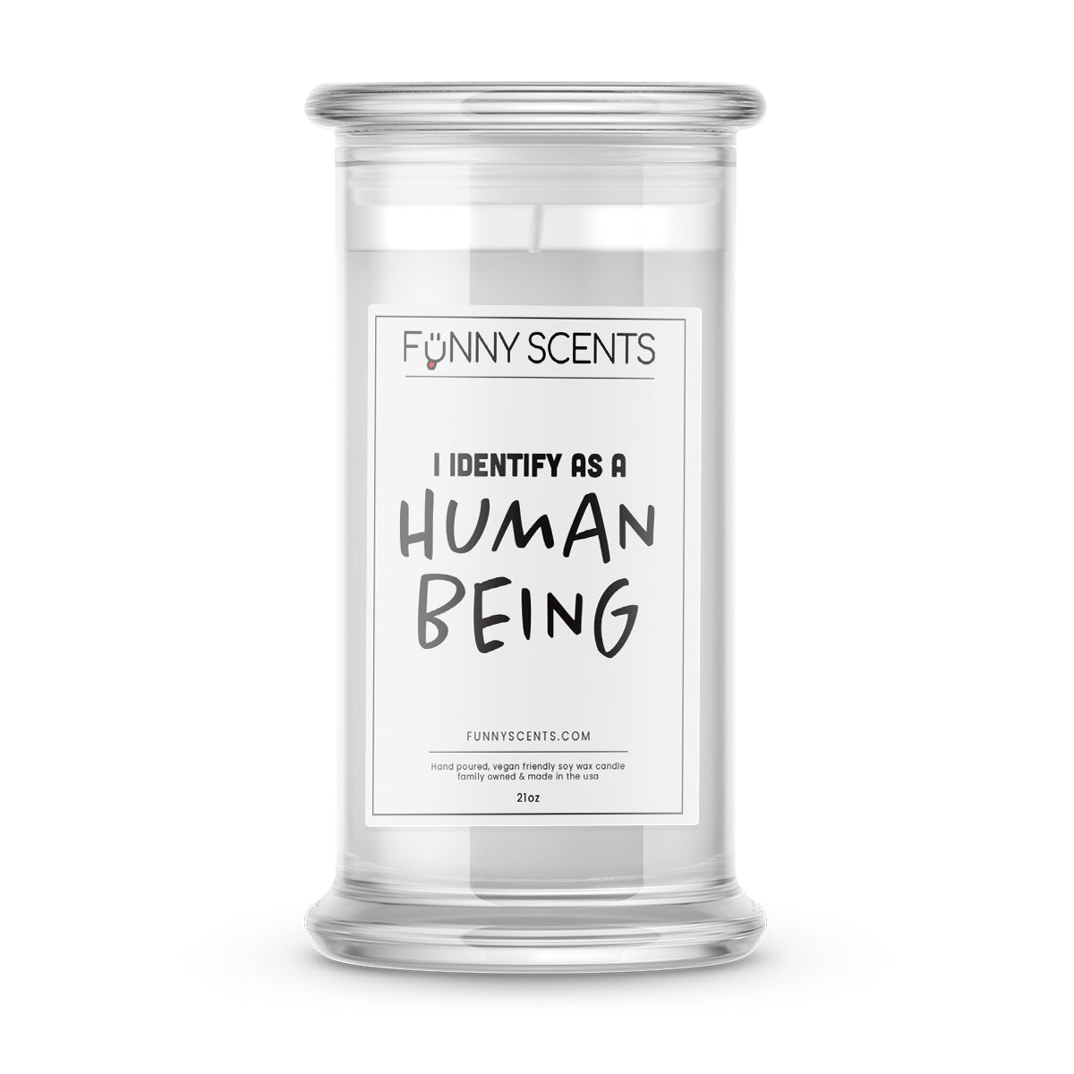 I Identify As a Human Being Funny Candles