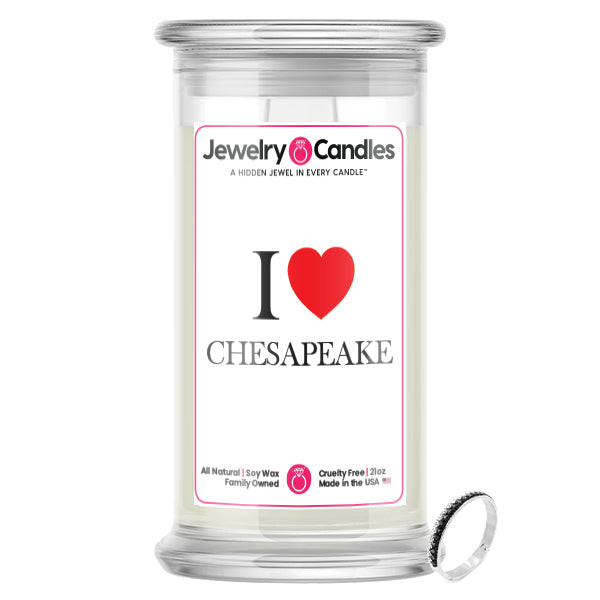 I Love CHESAPEAKE Jewelry City Love Candles
