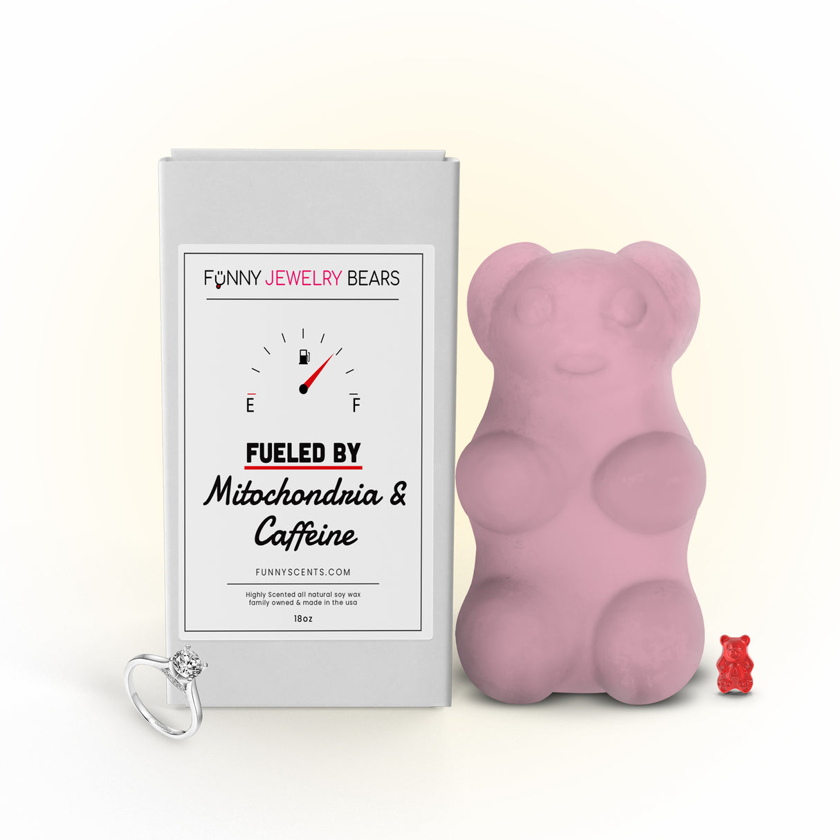 Fueled By Mitochondria and Caffeine Funny Jewelry Bear Wax Melts
