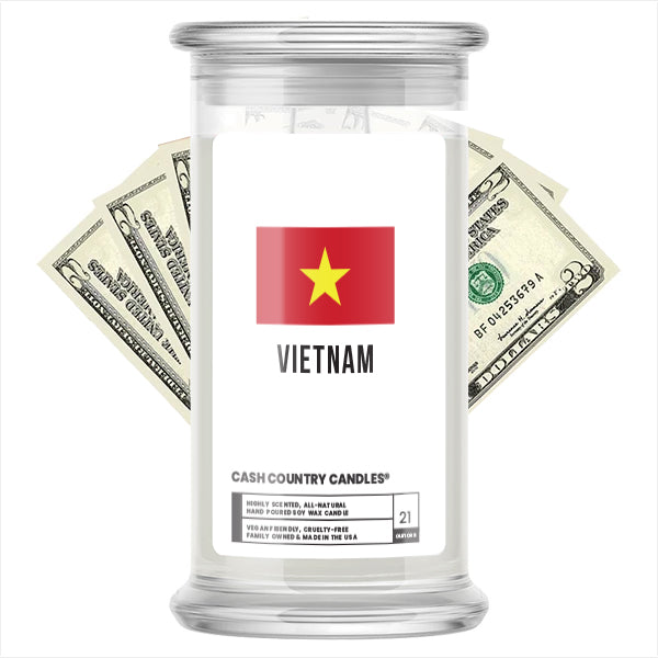 vietnam country flag cash candle