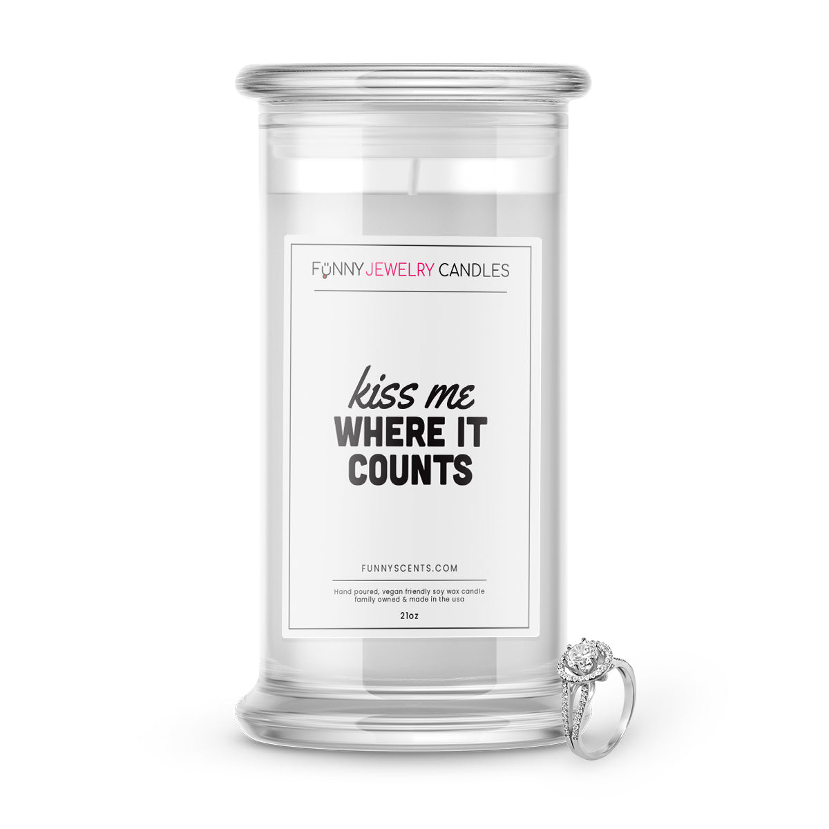 Kiss me where it counts Jewelry Funny Candles