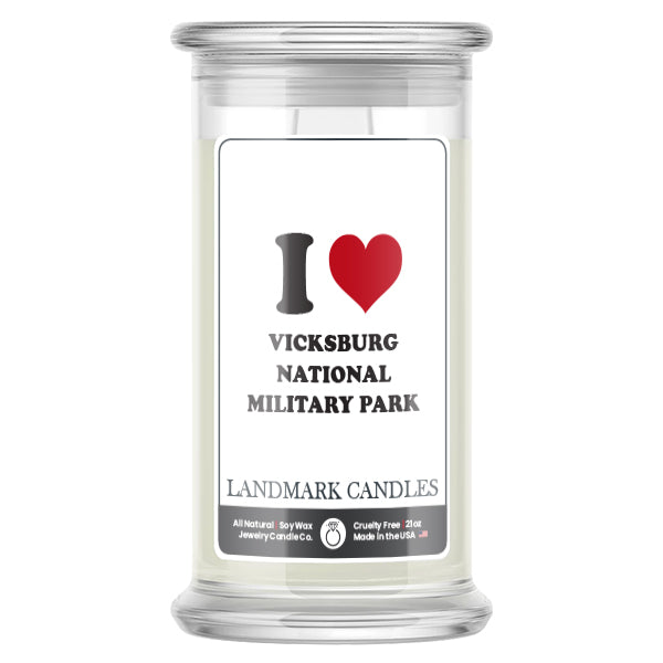 I Love VICKSBURG NATIONAL MILITARY PARK Landmark Candles