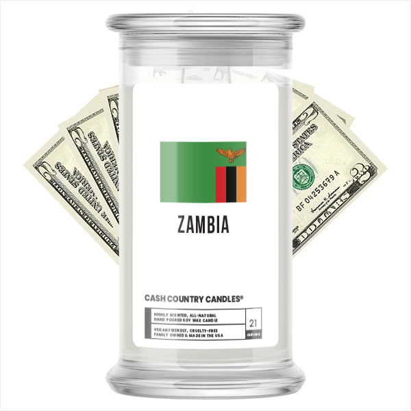 zambia country flag cash candle
