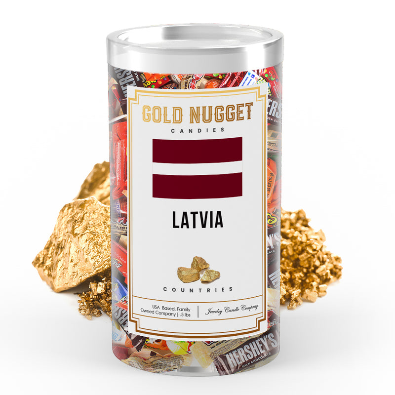 Latvia Countries Gold Nugget Candy