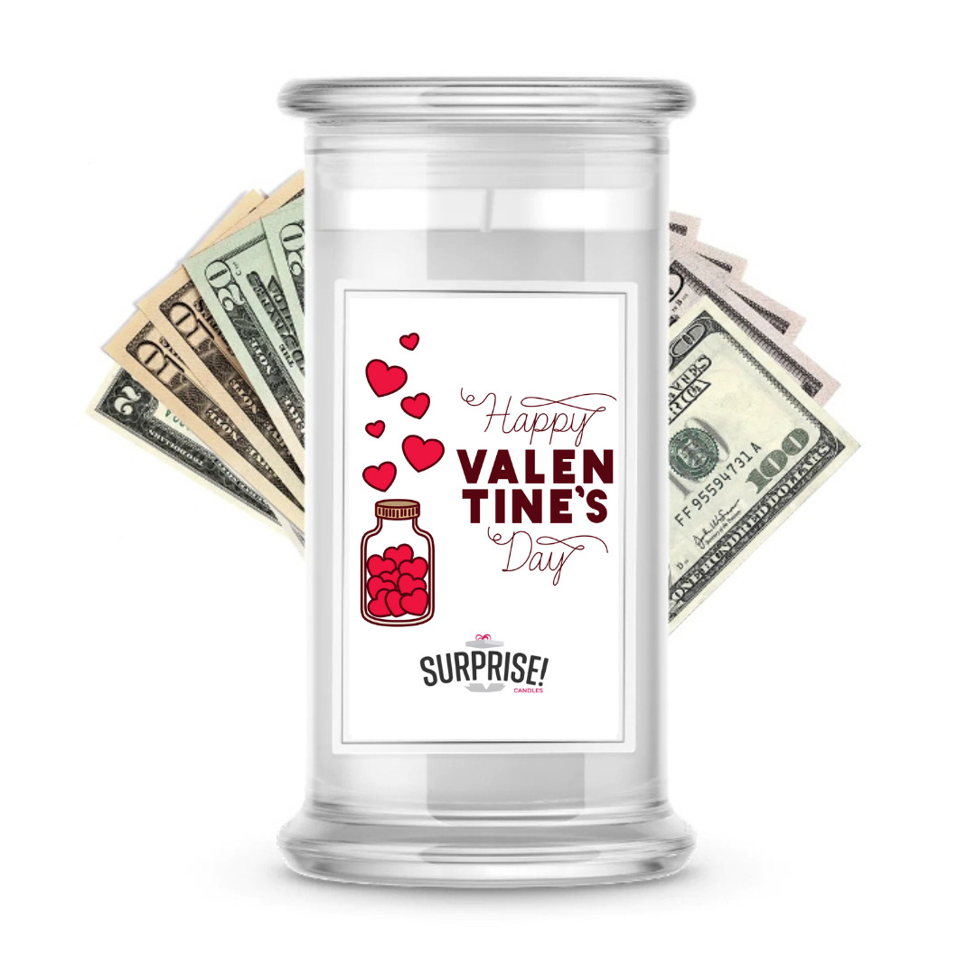 Happy Valentine's Day | Valentine's Day Surprise Cash Candles
