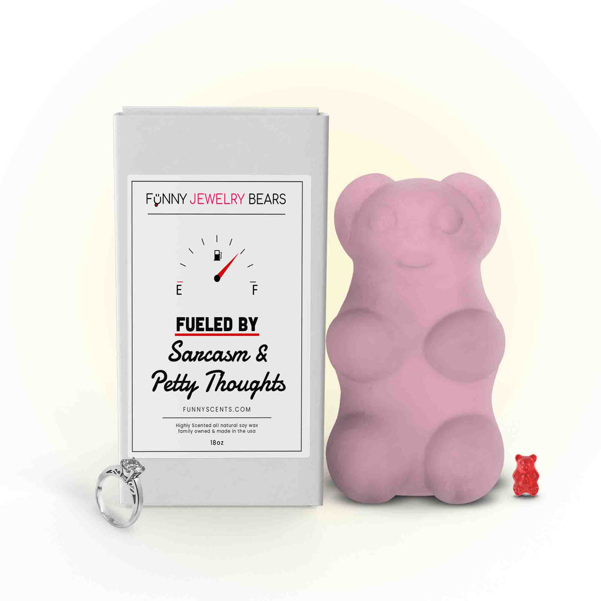 Fueled By Sarcasm and Pretty Thoughts Funny Jewelry Bear Wax Melts