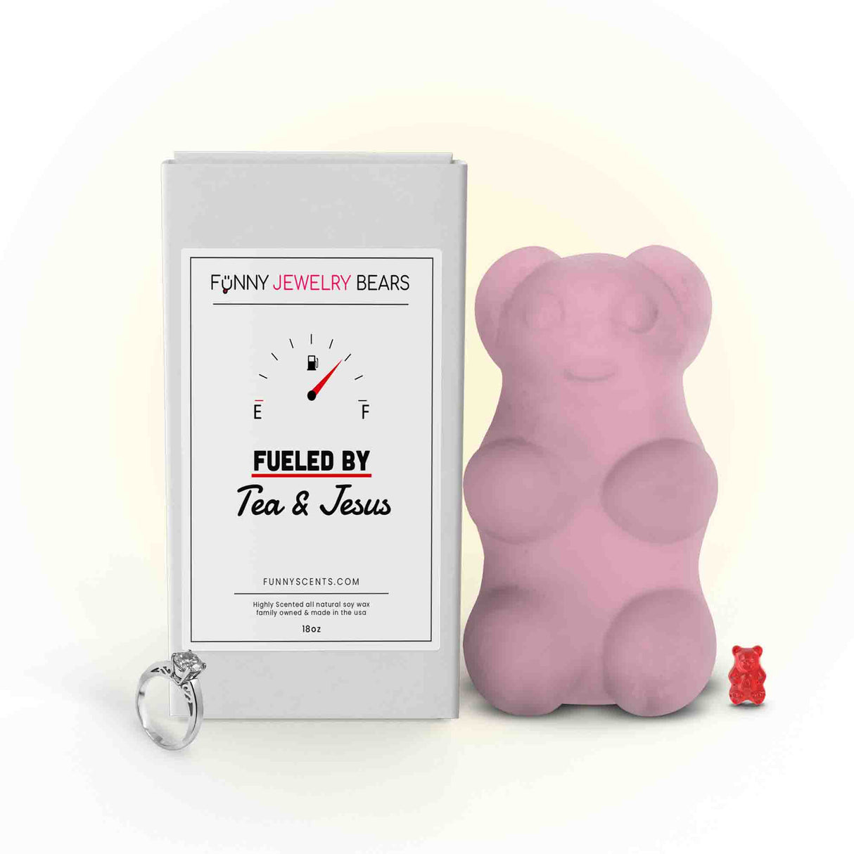 Fueled By Tea and Jesus Funny Jewelry Bear Wax Melts