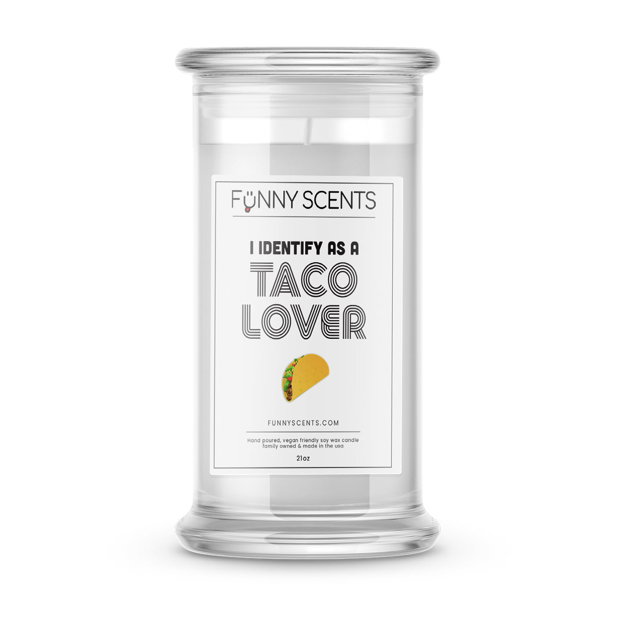 I Identify As a Taco Lover Funny Candles